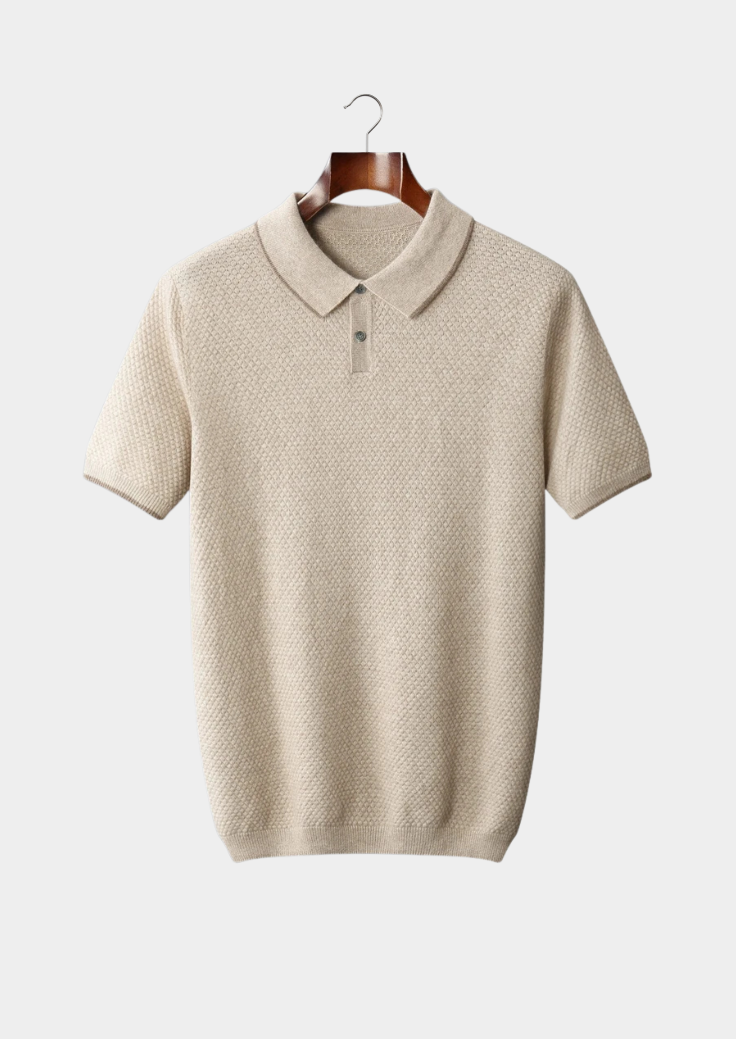 PREMIUM CASHMERE TWO-TONE POLO