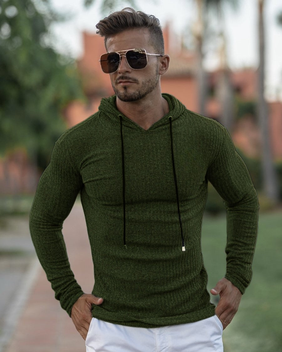 Stretch Rib Jersey Baselayer Hoodie New