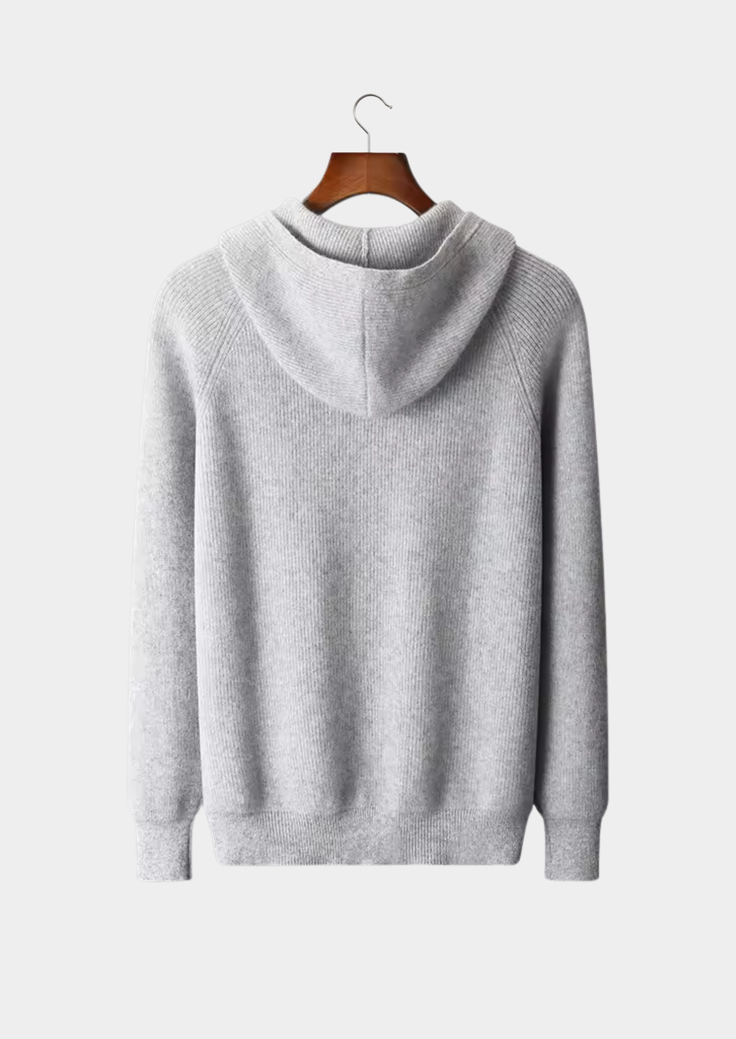 PURE EXTRA-JEMNÁ MERINO VLNA ŽEBROVÁ S MYSLÍ ZIP HOODIE