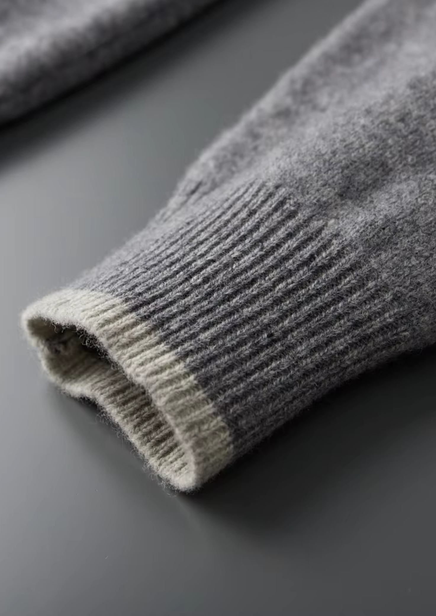 PURE EXTRA-FINÁ MERINO VLNA DVOJBAREVNÝ ZIP CARDIGAN