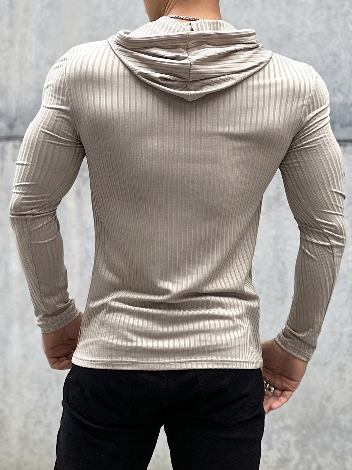 Stretch Rib Jersey Baselayer Hoodie