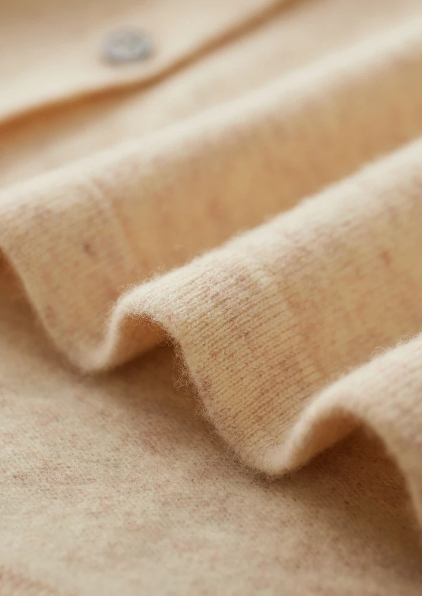 PURE Extra jemný merino vlna polo kardigan