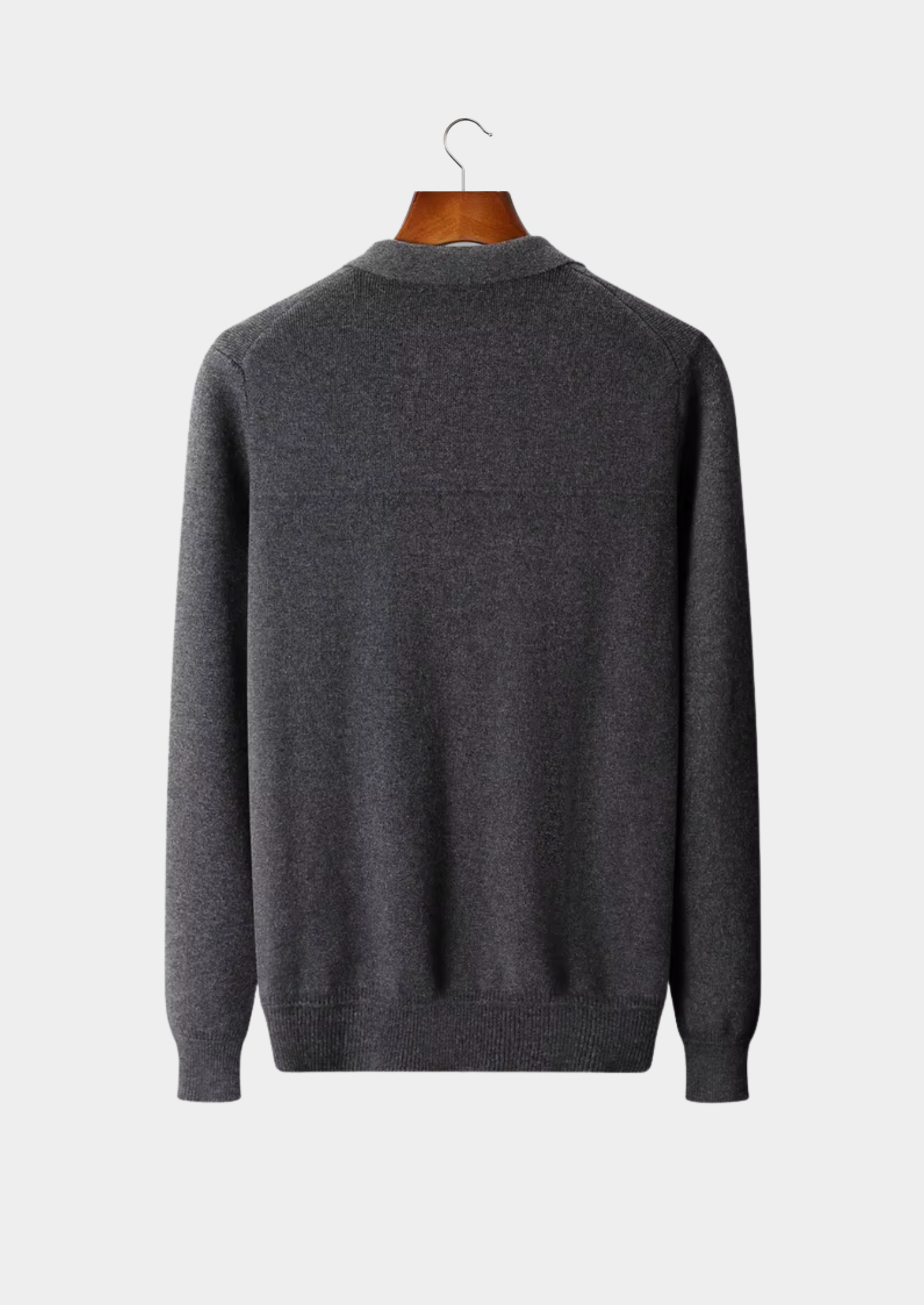 PURE EXTRA-FINE MERINO Vlněný Žebrovaný Polo Cardigan