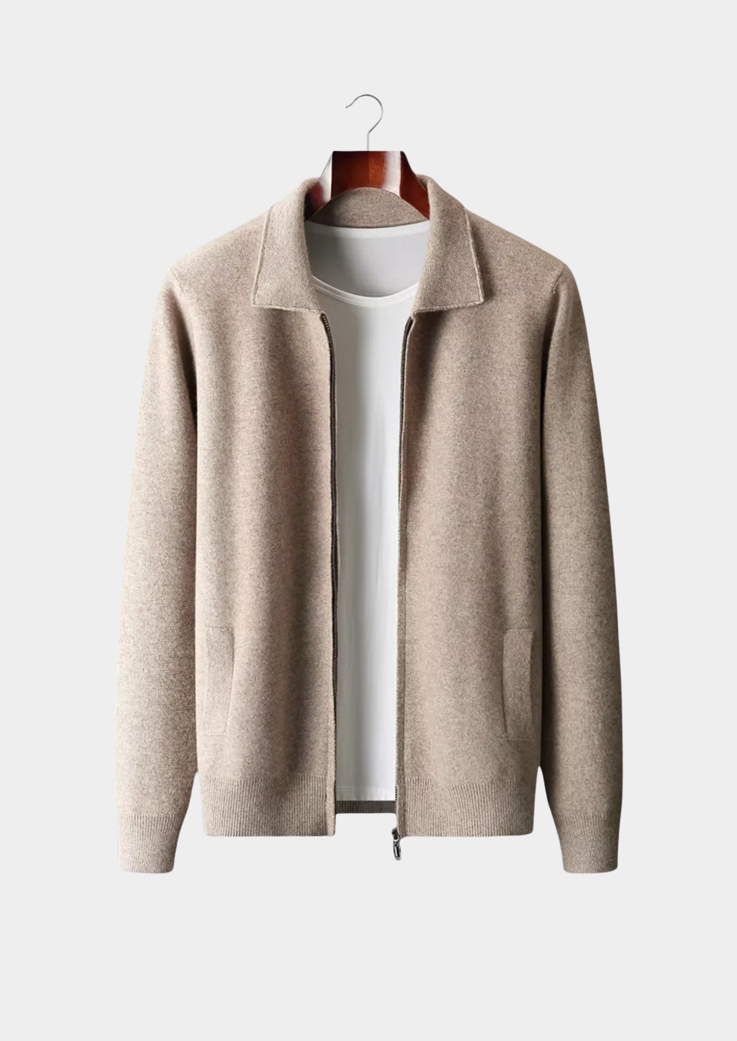 PURE extra jemná merino vlna sako cardigan na zip