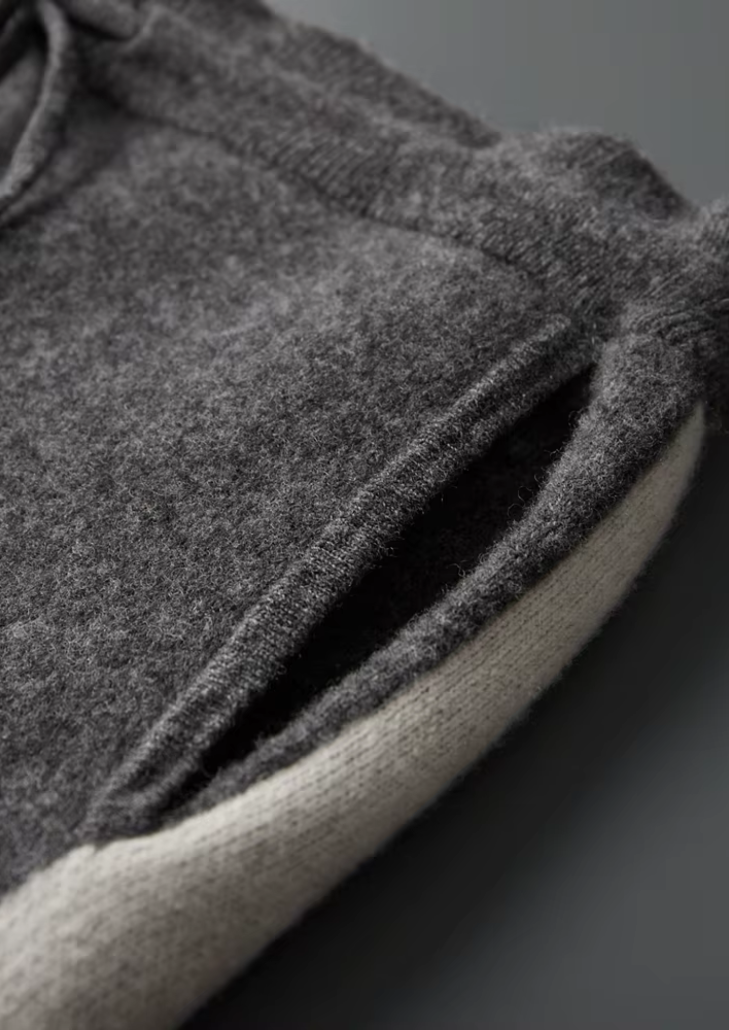 PURE extra jemná merino vlna široké volnočasové kalhoty