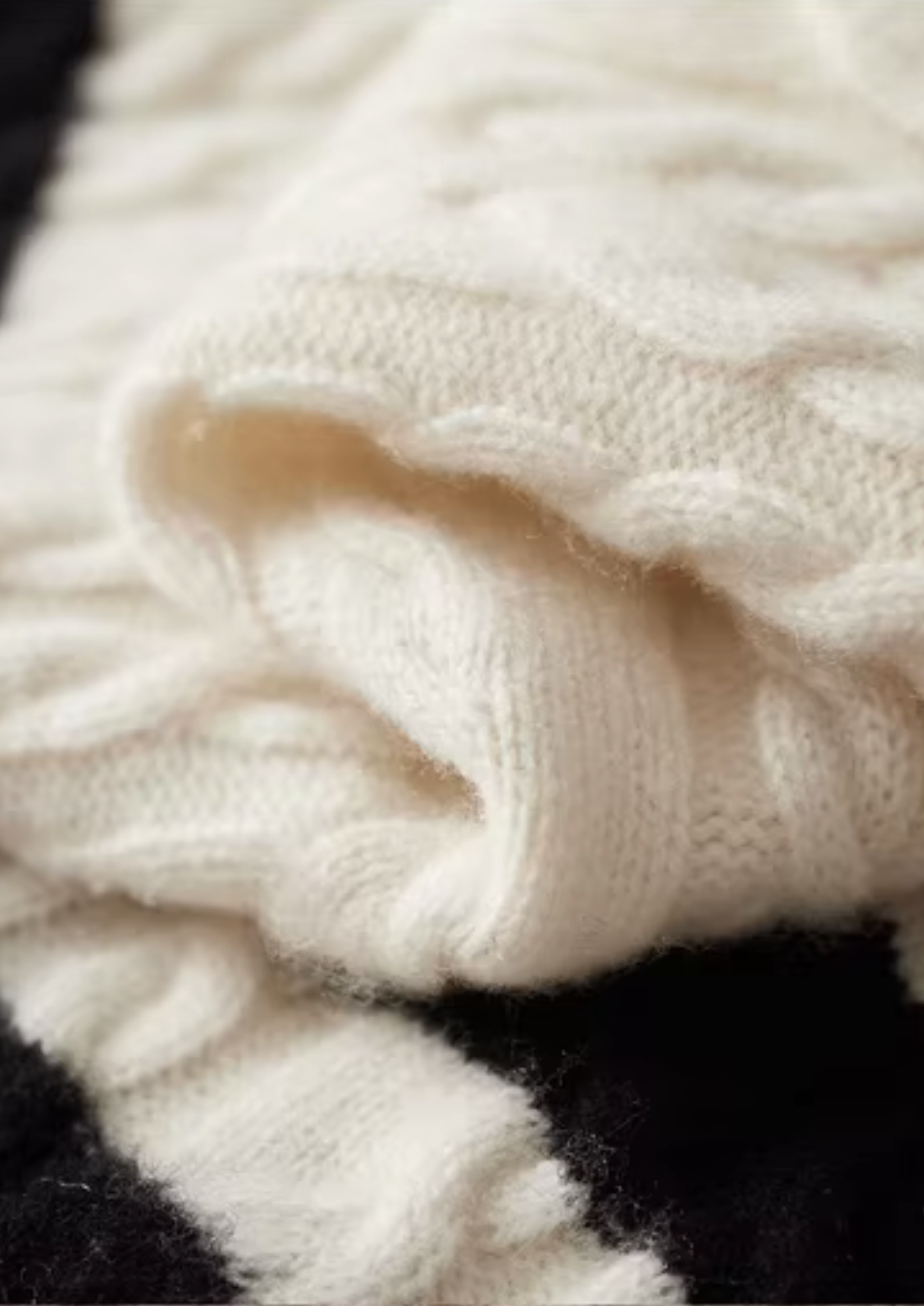 PURE EXTRA-FINE MERINO VLNA Pruhovaný poloviční zip svetr