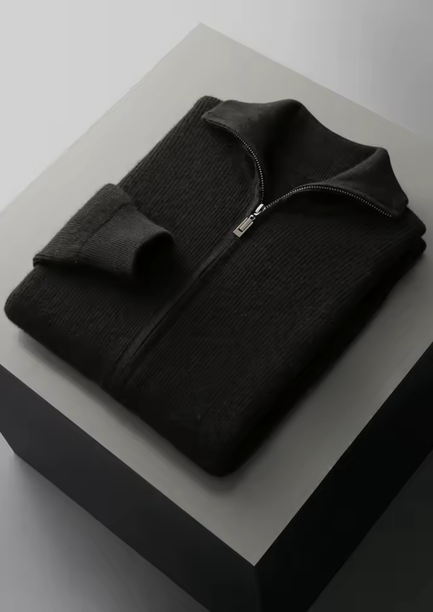 PURE EXTRA-jemná merino vlna žebrovaný kardigan na zip