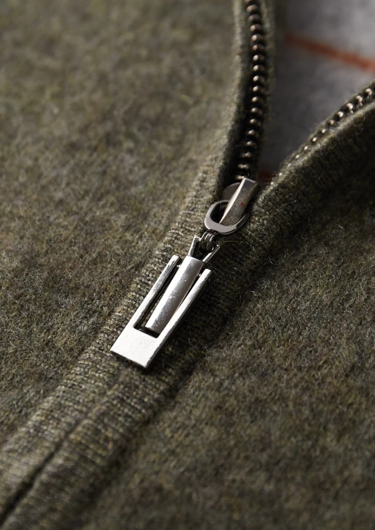 PREMIOVÝ KAŠMÍROVÝ dvoubarevný zipový svetr