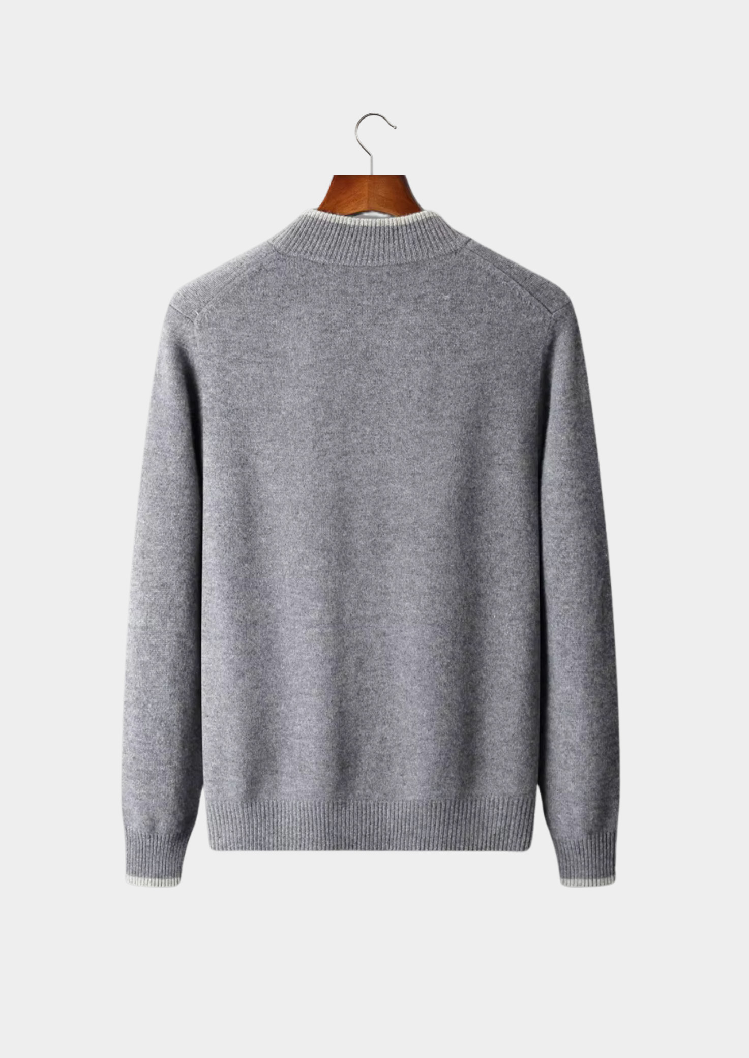 PURE EXTRA-FINÁ MERINO VLNA DVOJBAREVNÝ ZIP CARDIGAN