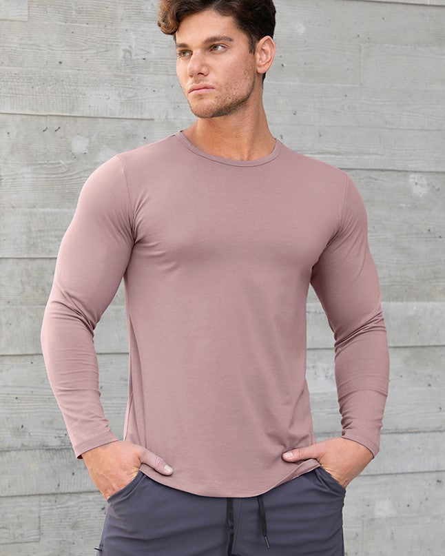 All Day Elite Curve-Hem Tee Stretch Long Sleeve