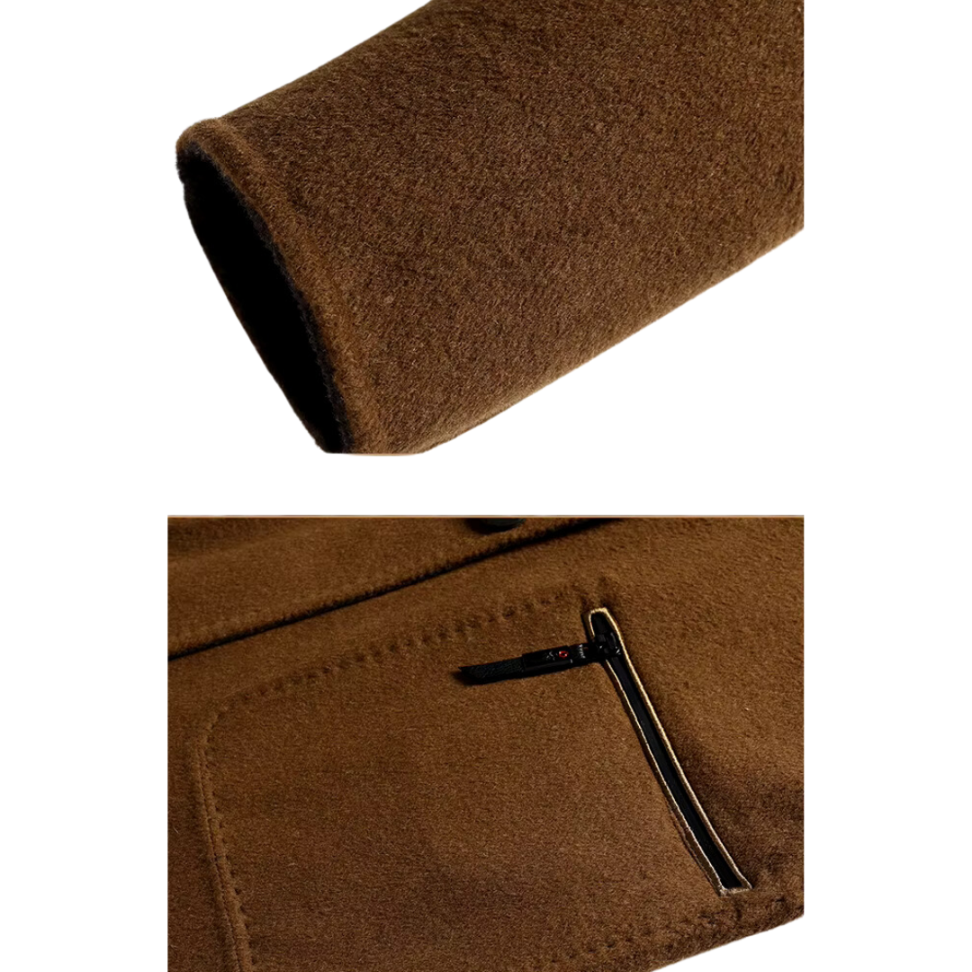 Pánský kabát s kapucí z vlny