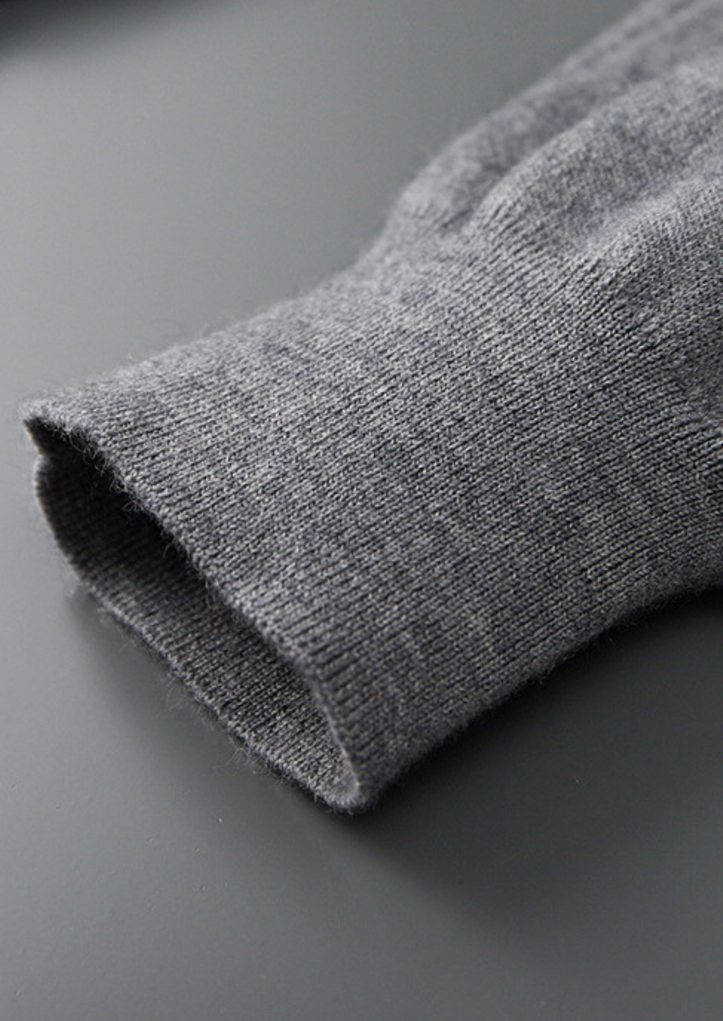 Prémiový kašmírový svetr bez knoflíků polo