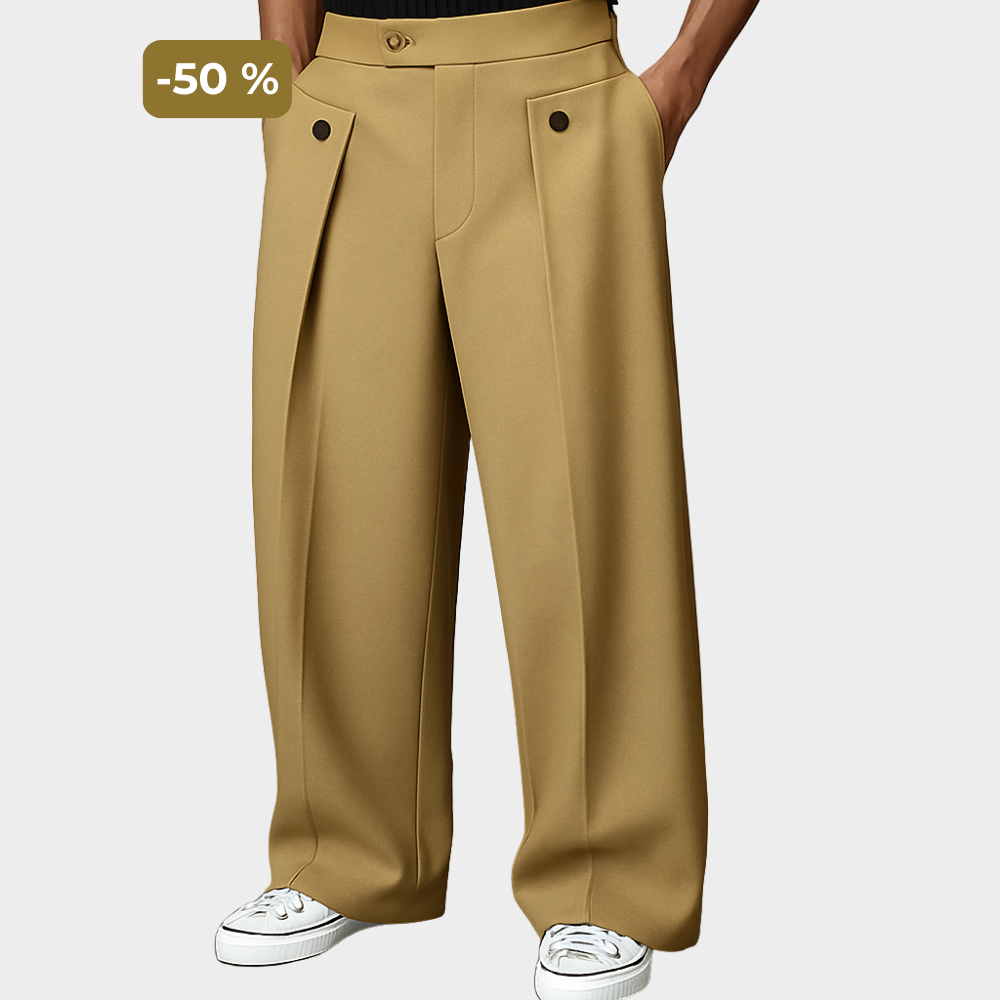 Damián™ | Elegantní kalhoty s decentními záhyby