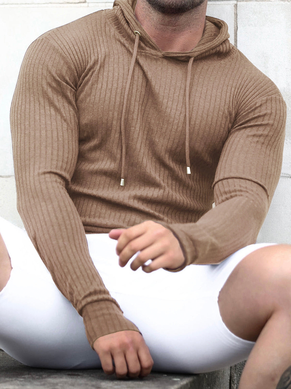 Stretch Rib Jersey Baselayer Hoodie