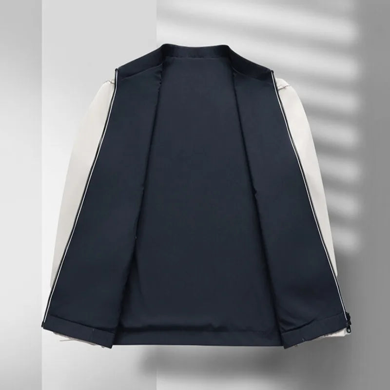 Alessandro Veneti klasická bunda bomber s klopou na zip