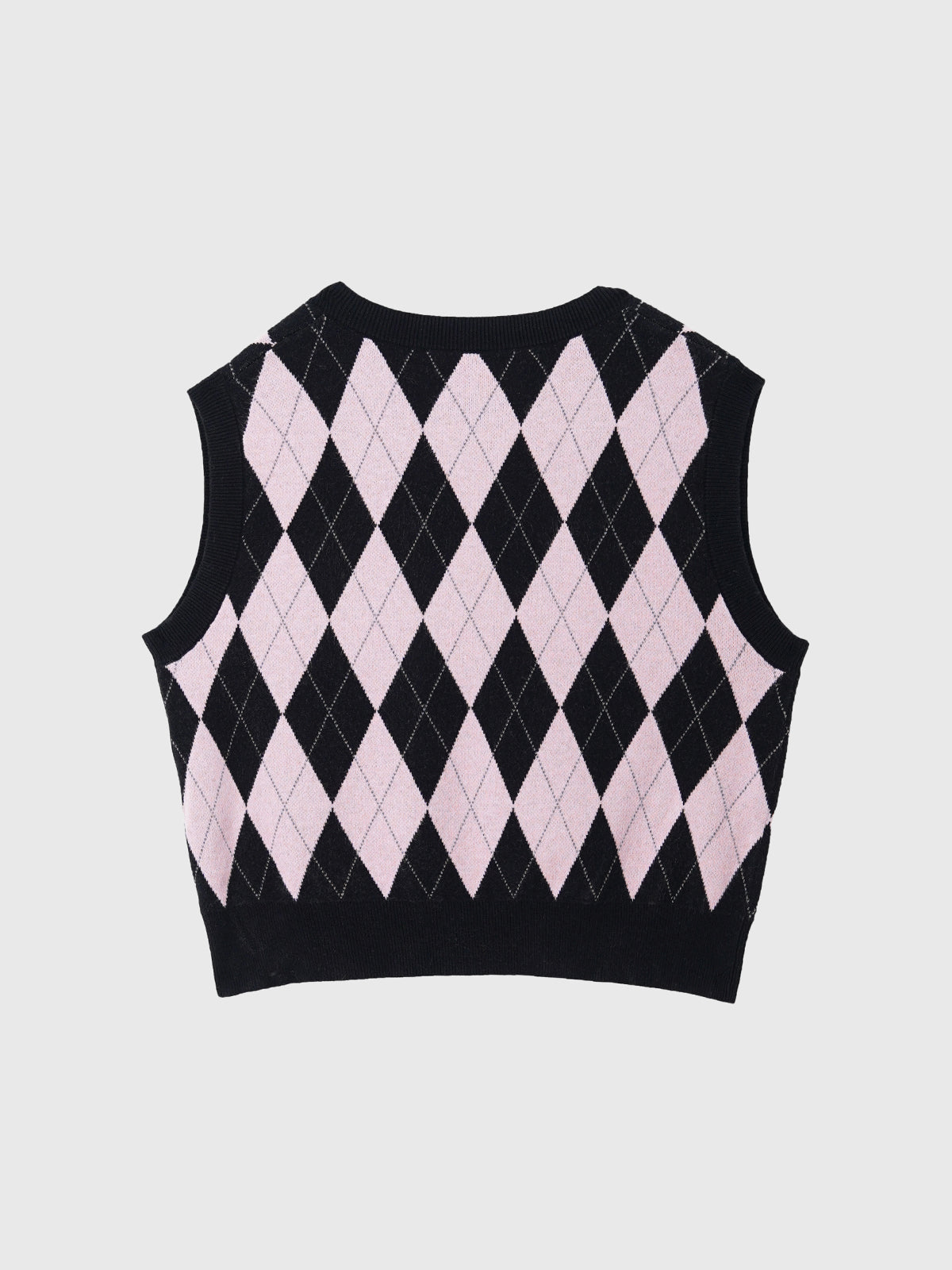 Knitted Diamond V-neck Vest