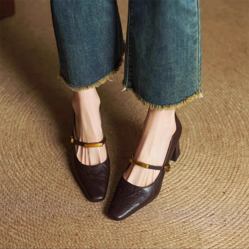 Eloria Pravá kůže Mary Jane lodičky