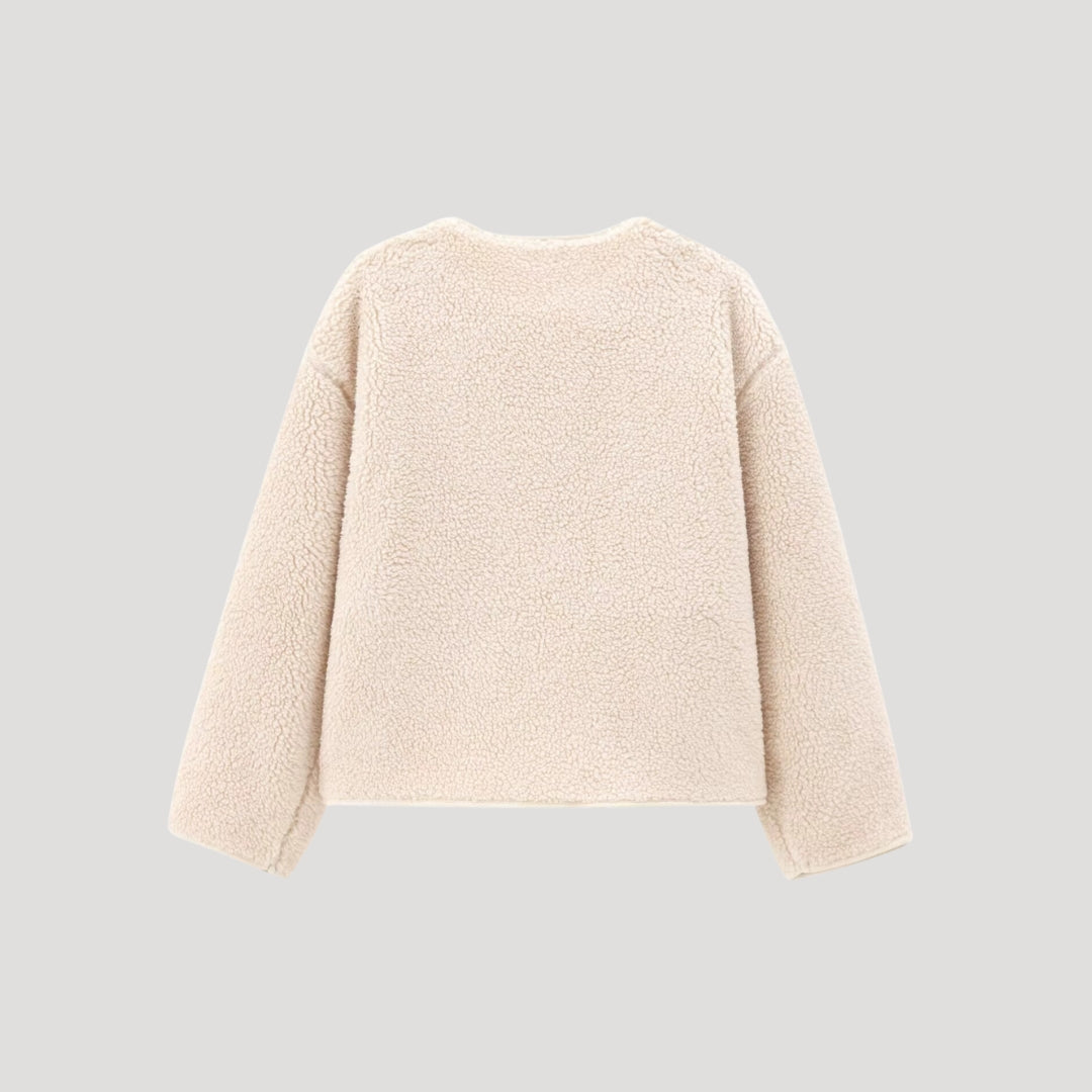 Fleecová bunda – s knoflíky vpředu – pohodlný zimní základ