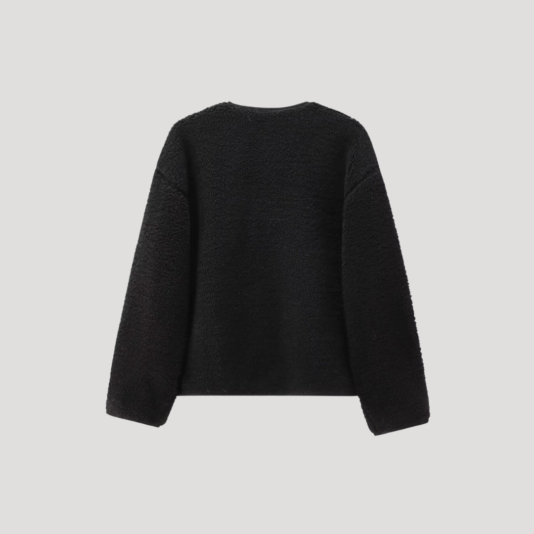 Fleecová bunda – s knoflíky vpředu – pohodlný zimní základ