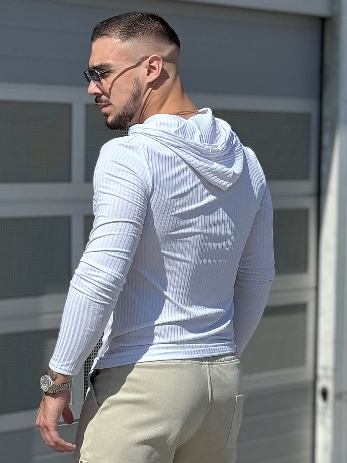 Stretch Rib Jersey Baselayer Hoodie