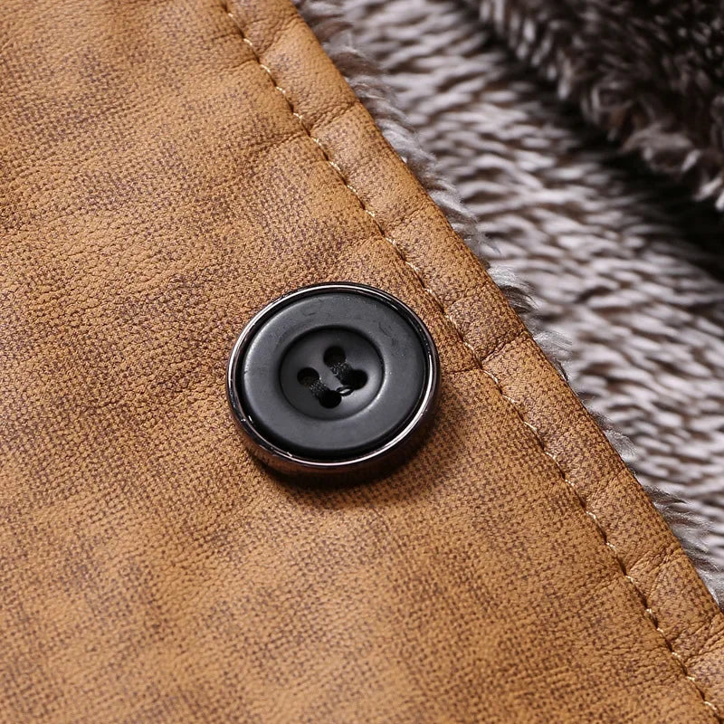 ZIMAVA | Pánský kožený semišový kabát