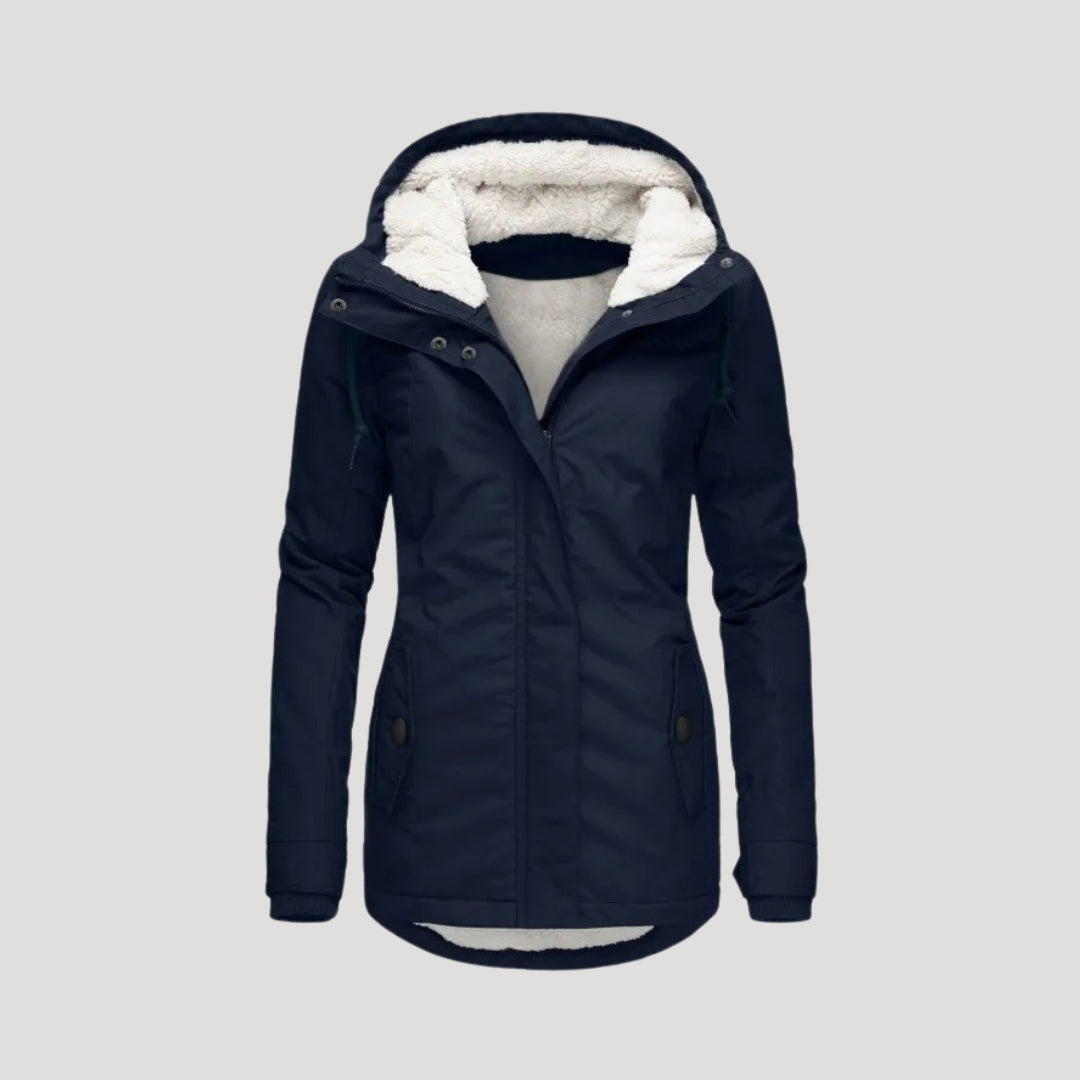 Zimní Parka – Vyjímatelná Fleecová Podšívka – S Kapucí na Chladné Počasí