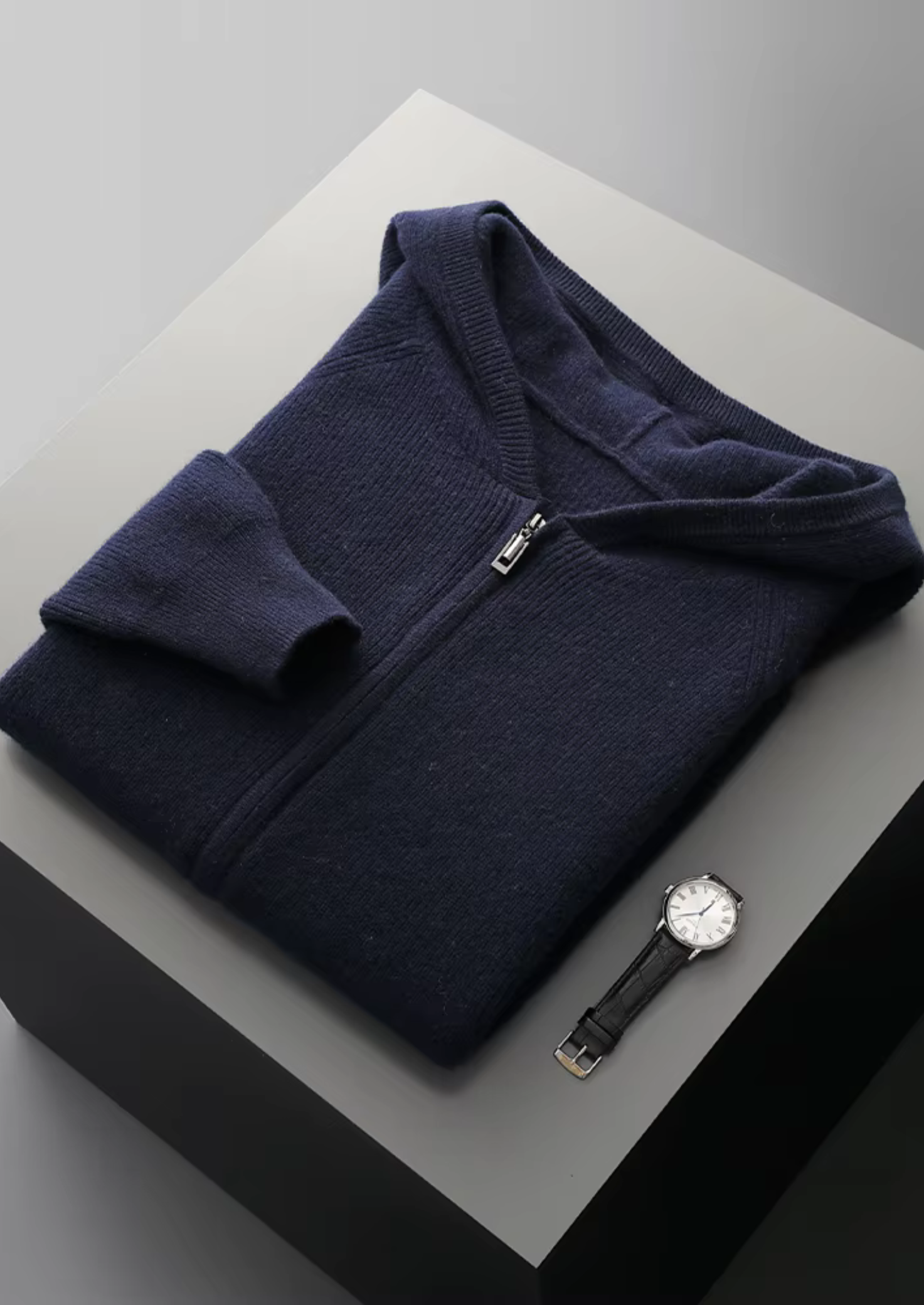 PURE EXTRA-JEMNÁ MERINO VLNA ŽEBROVÁ S MYSLÍ ZIP HOODIE