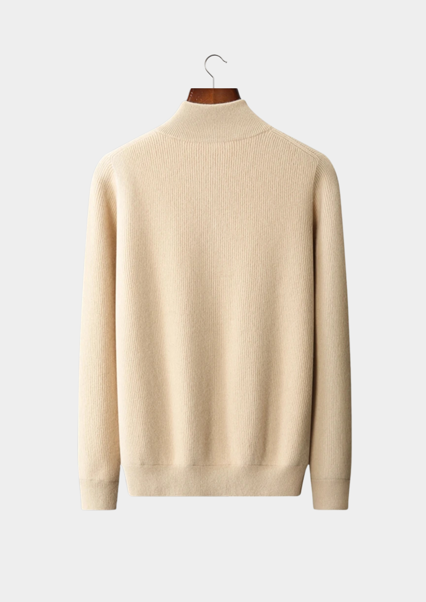 Čistý extra jemný merino vlnený žebrovaný zipový kardigan