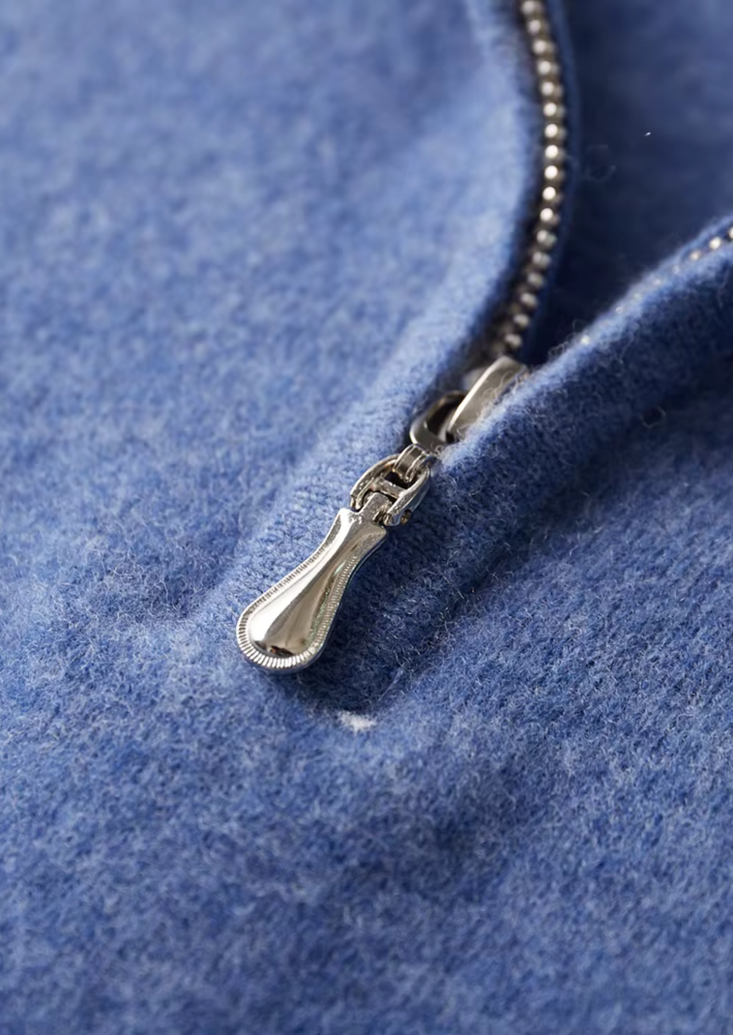 Polo s polovičním zipem z jemné merino vlny PURE