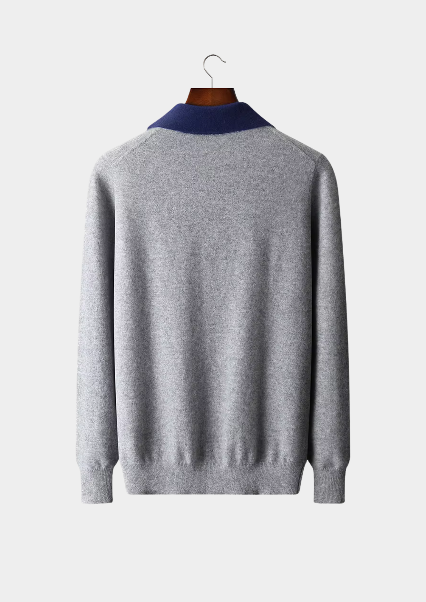 Prémiové polo s dvojitým tónem z kasmíru na zip