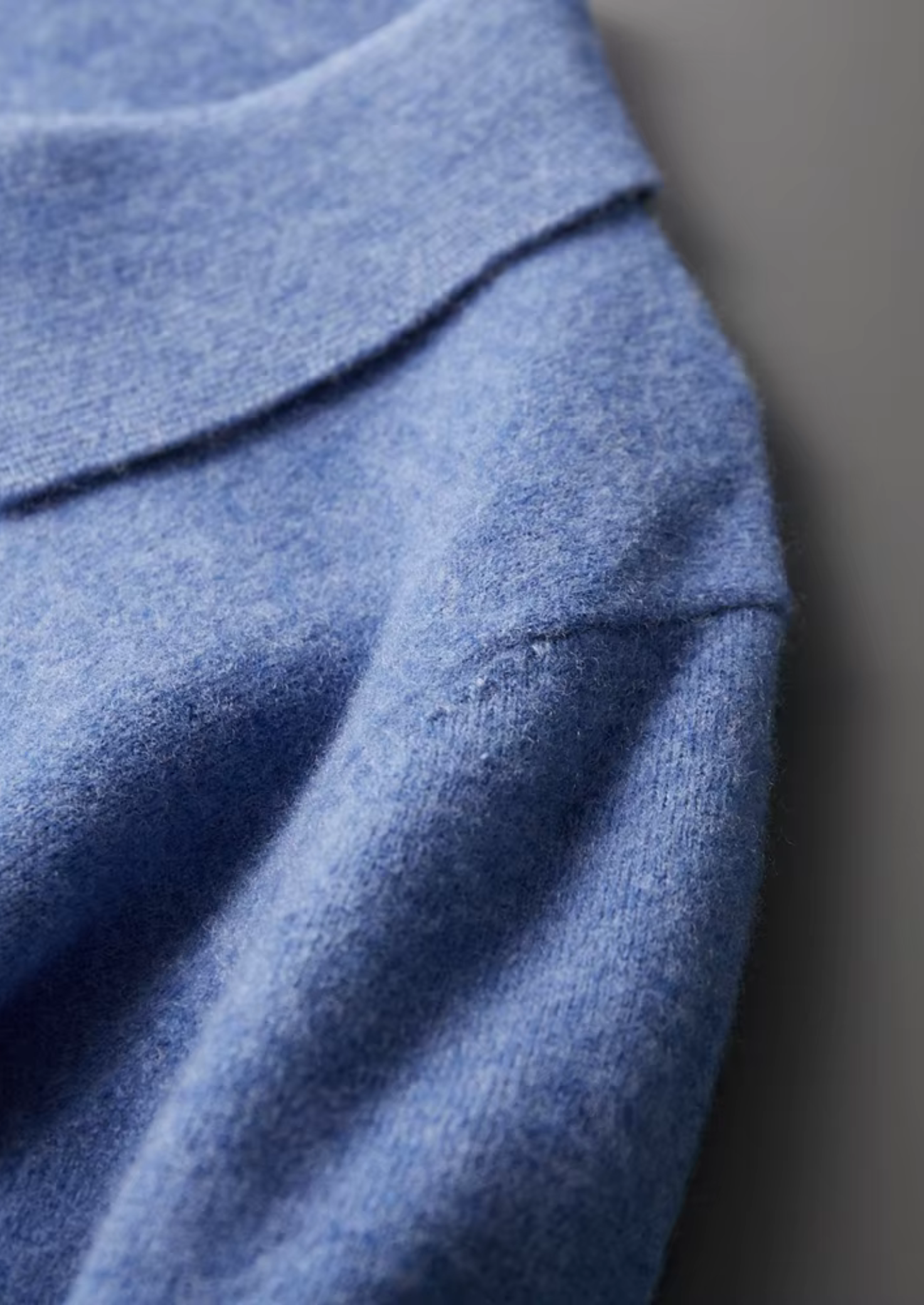 Polo s polovičním zipem z jemné merino vlny PURE