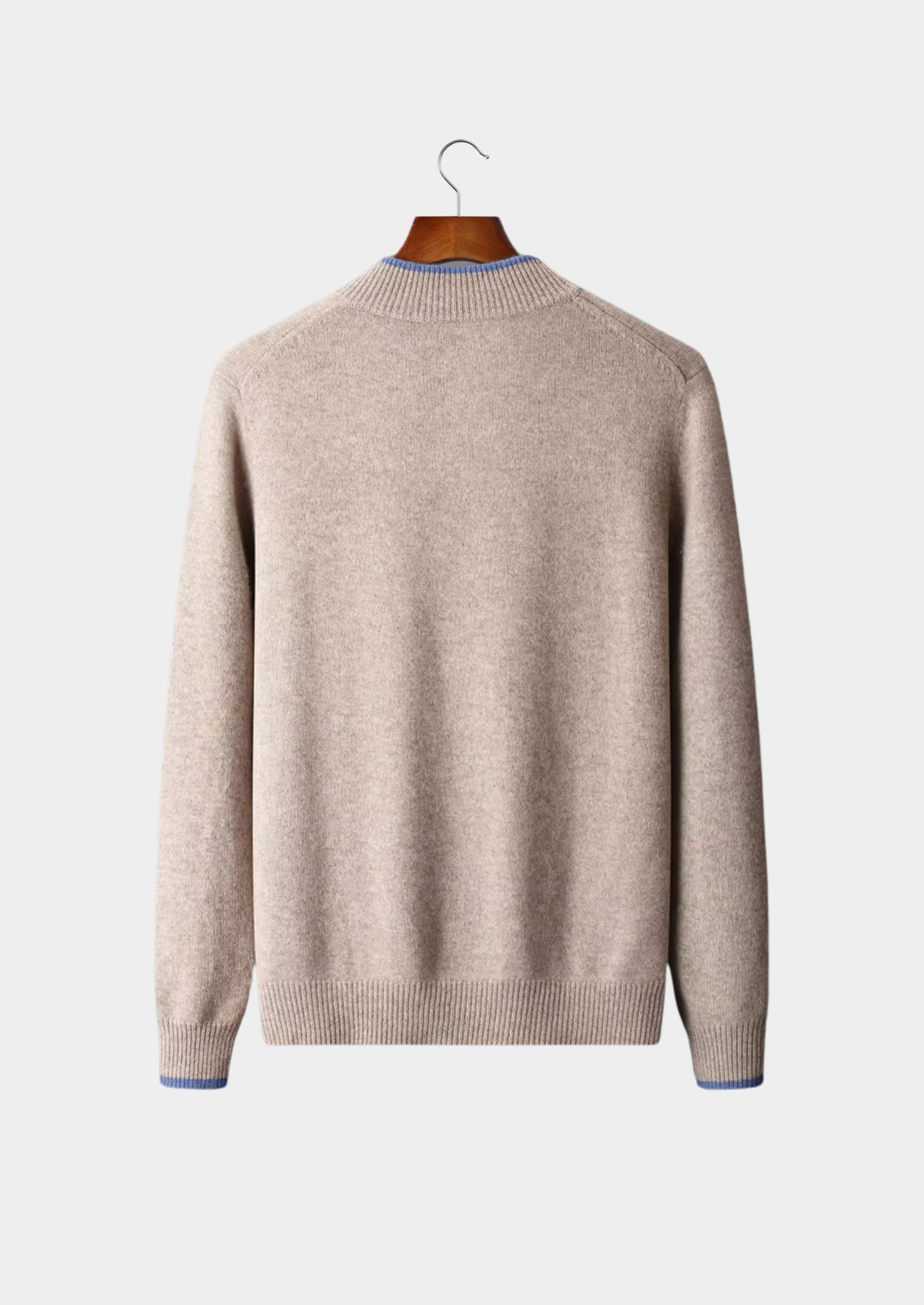 PURE EXTRA-FINÁ MERINO VLNA DVOJBAREVNÝ ZIP CARDIGAN