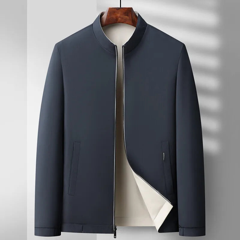 Alessandro Veneti klasická bunda bomber s klopou na zip