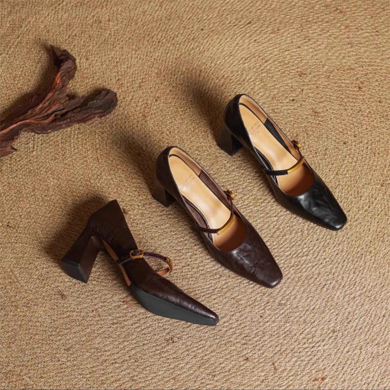 Eloria Pravá kůže Mary Jane lodičky