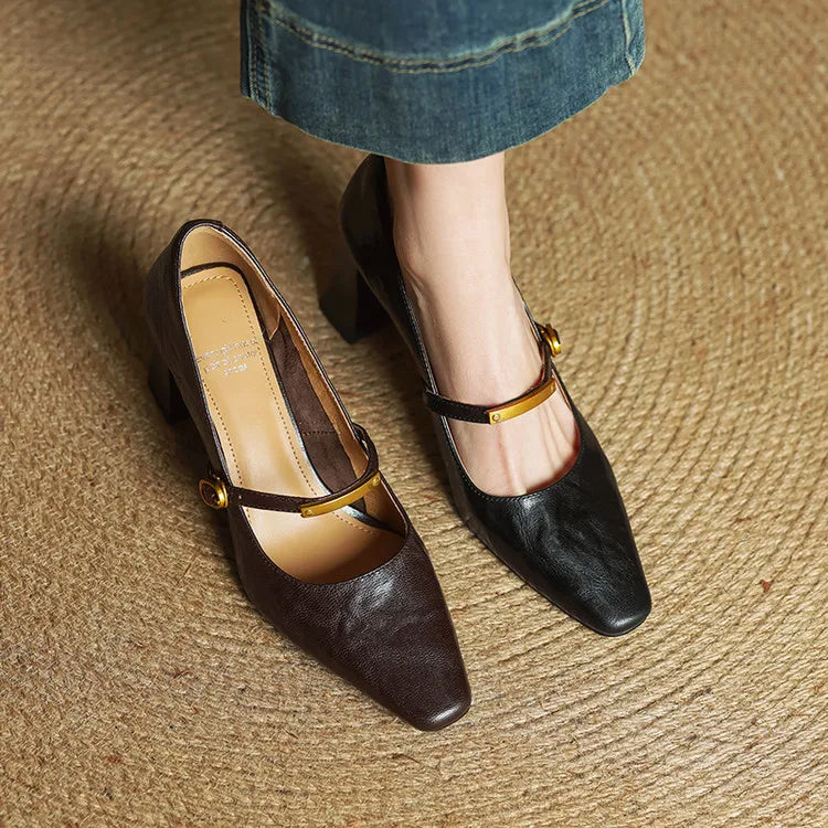 Eloria Pravá kůže Mary Jane lodičky