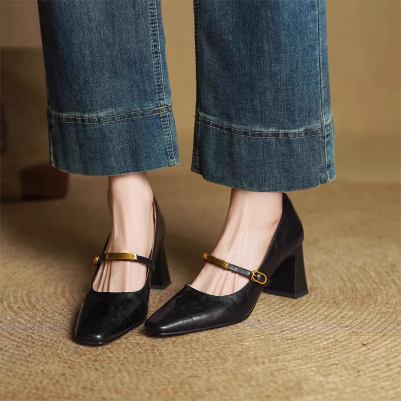 Eloria Pravá kůže Mary Jane lodičky