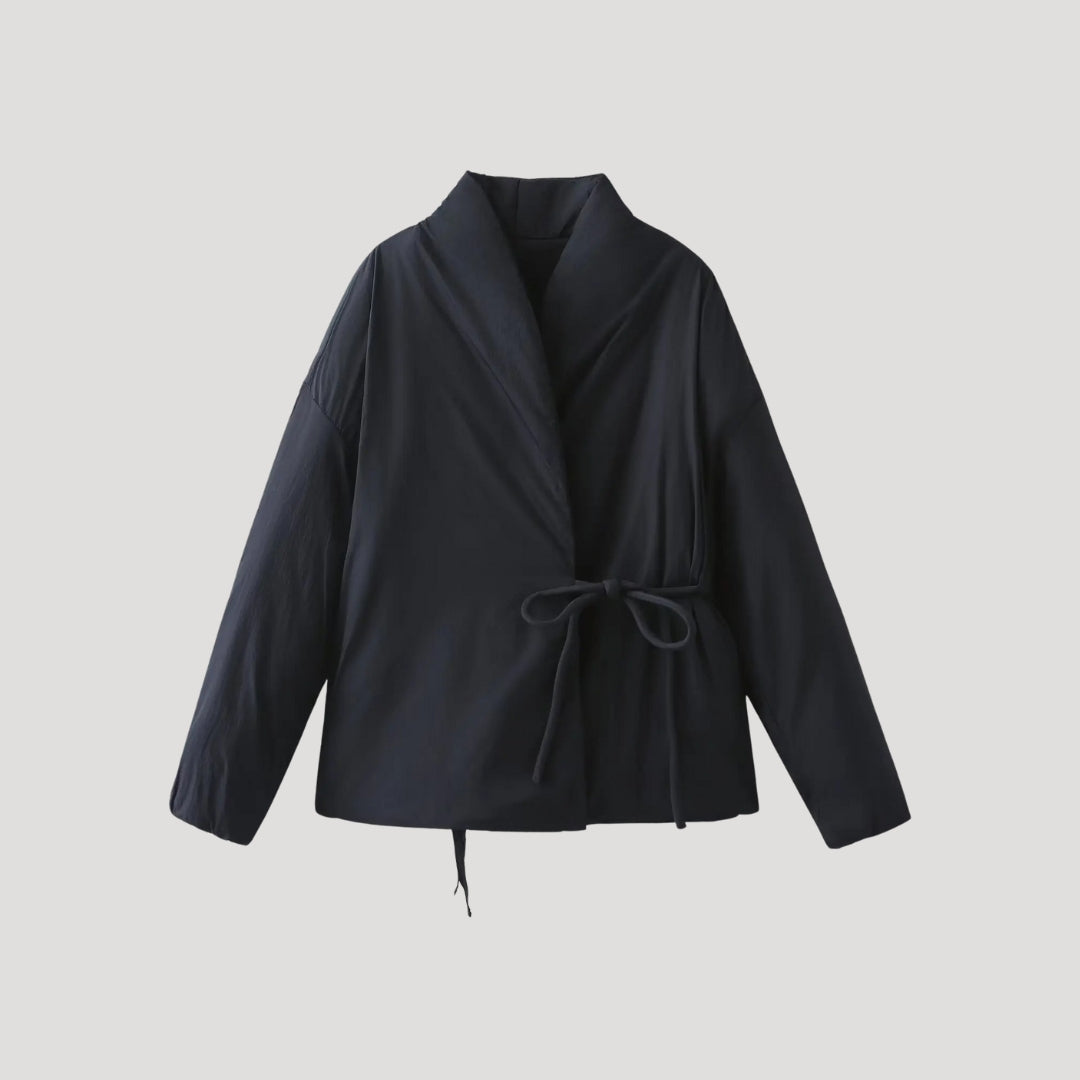 Zavinovací bunda – s páskem v pase – snadný vrstvený styl