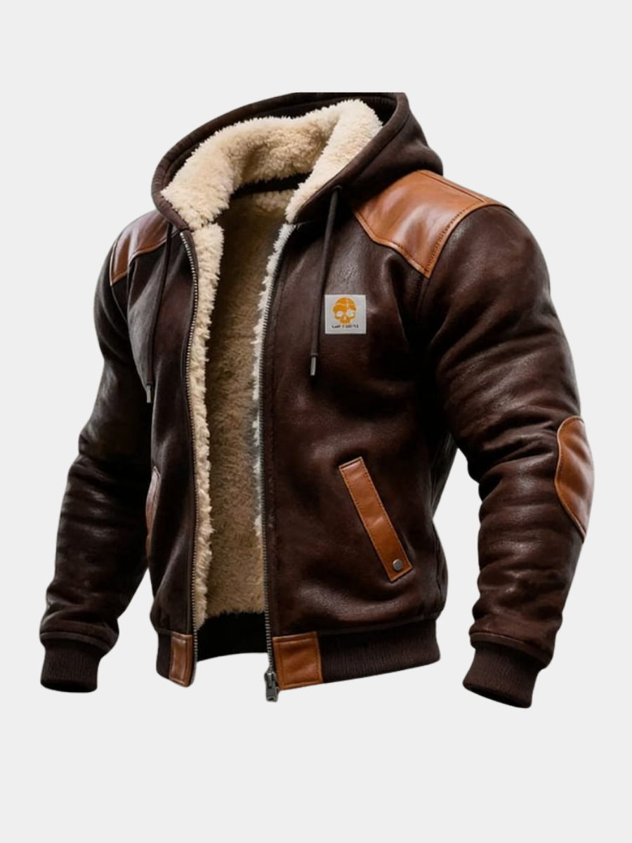 ZIMAVA | vintage kožená bunda s kapucí