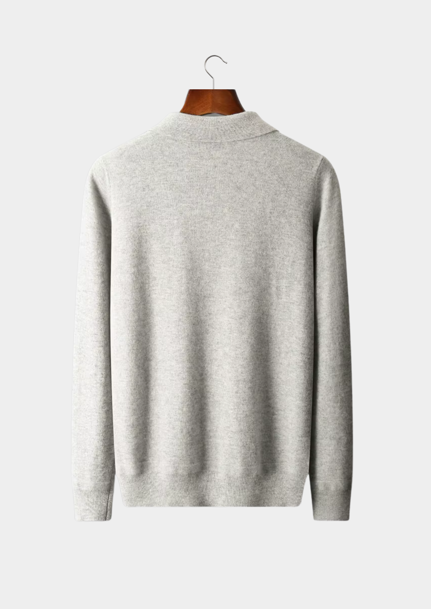 Polo s polovičním zipem z jemné merino vlny PURE